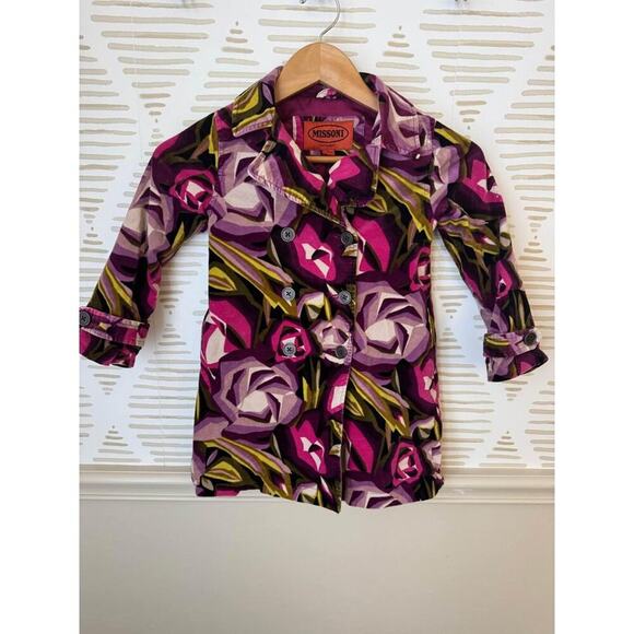 Missoni for Target Girls XL 4t-5t Velour Pea Coat - Picture 1 of 3